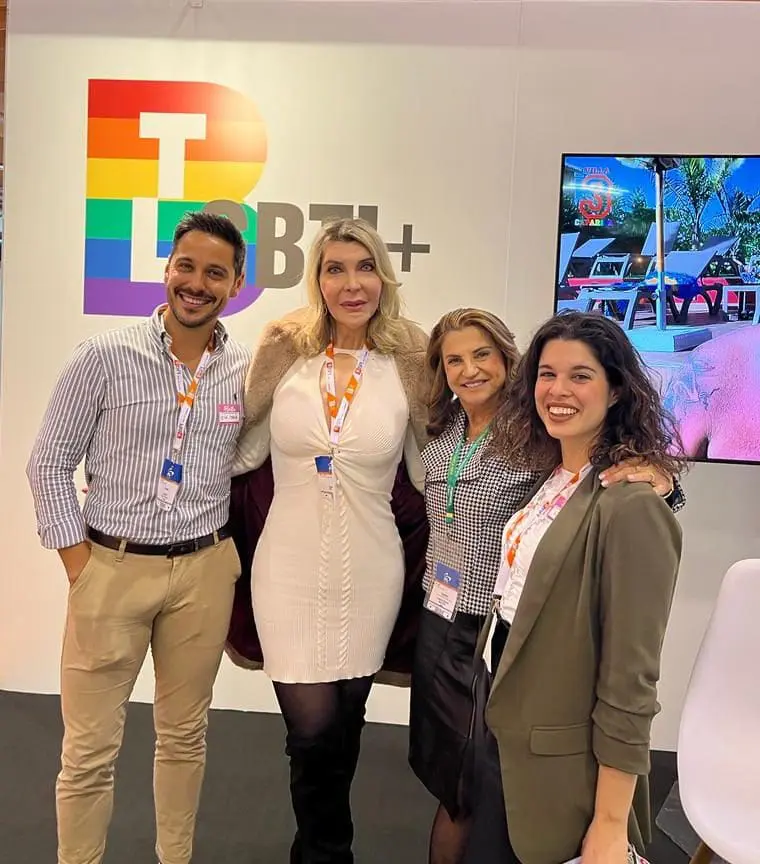 Marta Rossi com representantes do do segmento LGBT de Portugal 