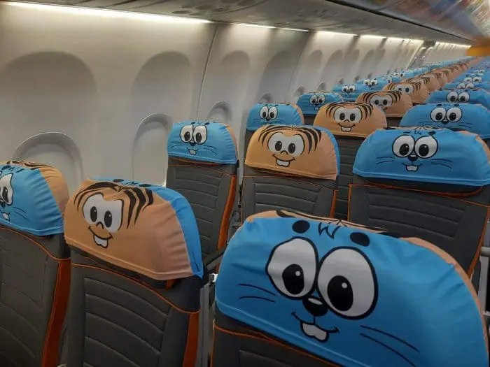 Poltronas da aeronave são uma fofura
