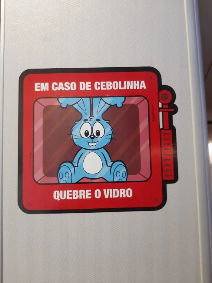 Placa divertida no final da aeronave 