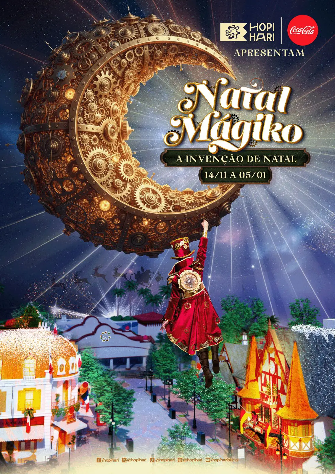 Hopi Hari celebra o Natal 2025 com show inédito e Parada Mágika iluminada - Foto: Anderson Torres