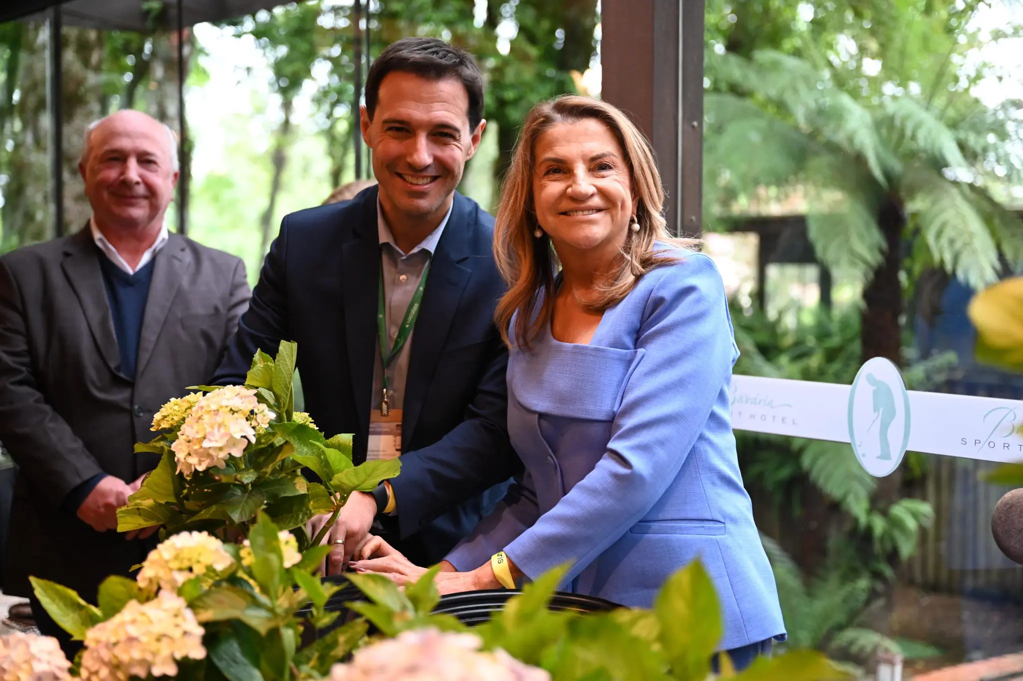 Eduardo Zorzanello e Marta Rossi, CEOs do Festuris, durante o lançamento do Projeto Hortênsias em Gramado (RS) - Foto: Gustavo Mirolli/Festuris