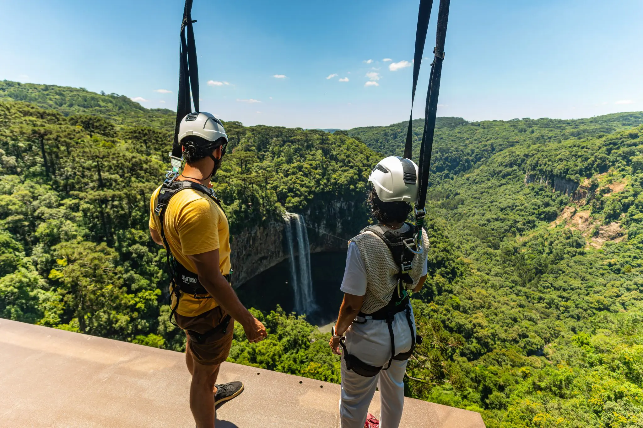 Nova experiência do Parque do Caracol, o “Corajoso” amplia as opções de aventura em Canela (RS). Crédito: Deangelis Pereira