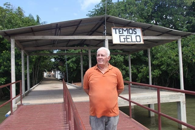 Chegada da fábrica de gelo tem melhorado muito a qualidade de vida das pessoas”, explica Cesar Nogueira, presidente da cooperativa de agricultores e de pescadores de Cotijuba (Foto: DT)