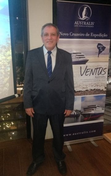 João Araújo, representante comercial da Australis Cruzeiros no Brasil (Foto: DT)