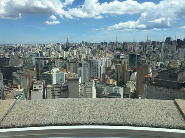 Vista panorâmica da cidade de São Paulo no Terraço Itália (Crédito: DT/Lucas Kina)