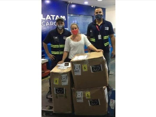 Mascaras para aldeia Latam Cargo