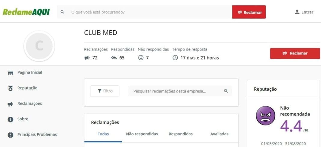 Club Med Não recomendada