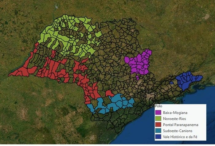 programa_sp_em_acao O programa Turismo SP em Ação abrangerá cinco polos turísticos, que irão mobilizar empresários e setor público de 200 municípios.