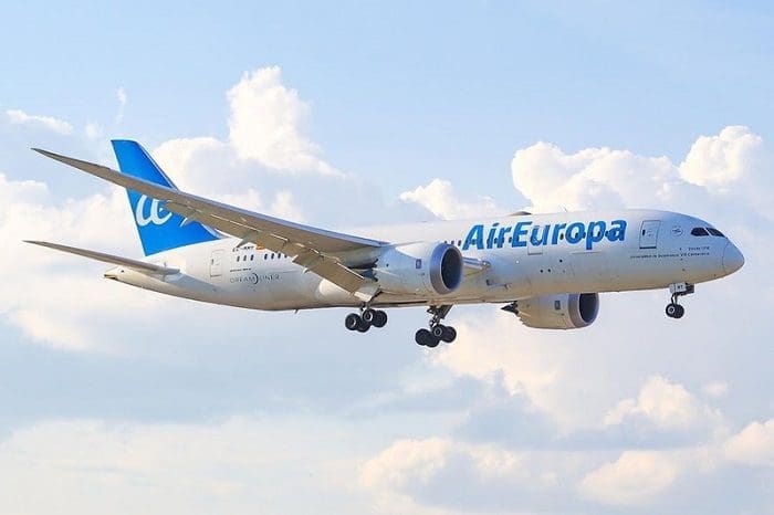 De acordo com pesquisa da Cirium, a taxa de pontualidade da Air Europa em maio foi de 87,67%.