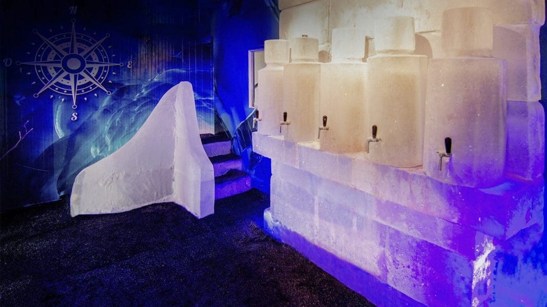 interior do ice bar de São Roque