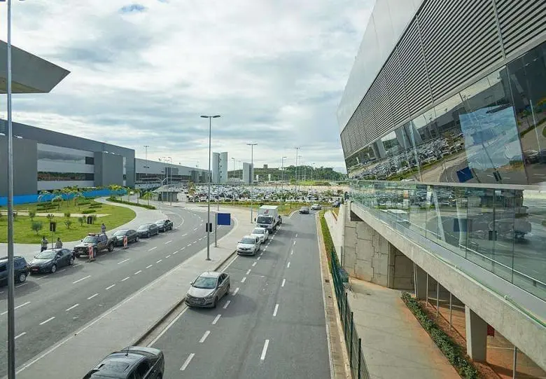 Vista panorâmica do aeroporto internacional de Confins, em Belo Horizonte