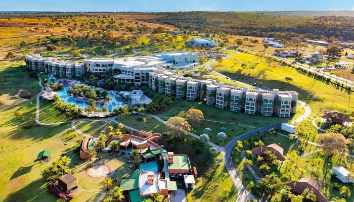 Vista do Malai Manso Resort, na Chapa dos Guimarães, em Mato Grosso (foto: Divulgação)