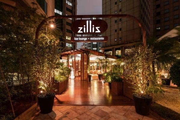 Fachada do Zillis Lounge Bar & Restaurante. O restaurante terá como atração musical a cantora Nanny Soul & Banda no dia 29/09.
