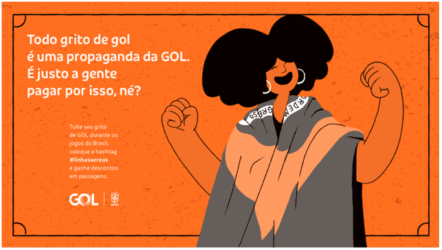 grito_de_gol_no_twitter Grito de GOL no Twitter: GOL oferece descontos durante jogos do Brasil.
