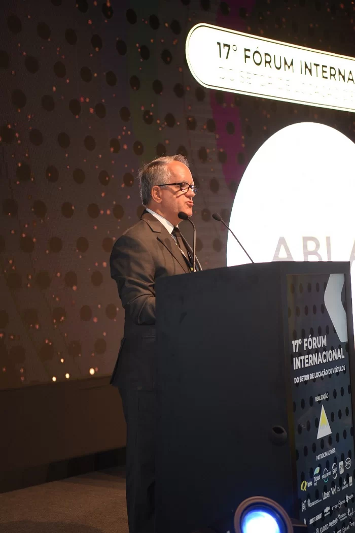 Marco Aurélio Nazaré, presidente da ABLA, no 17° Fórum Internacional do Setor de Locação de Veículos.