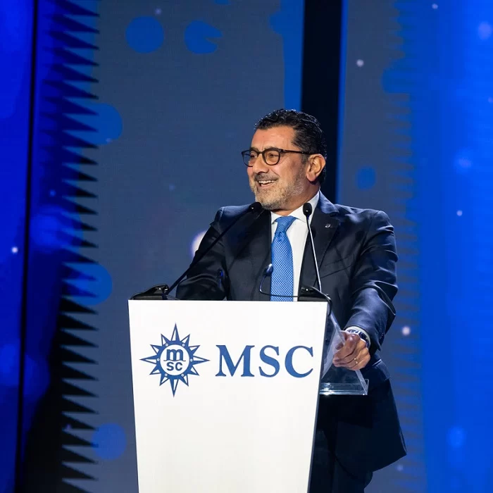 Gianni Onorato, CEO da MSC Cruzeiros, na abertura da MSC Seascape.