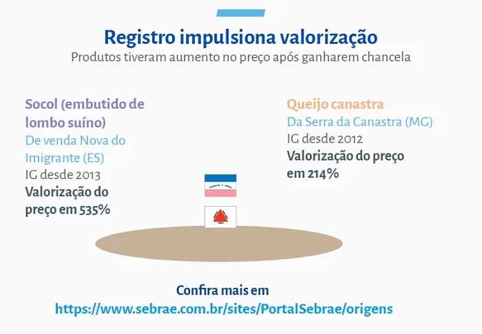 Gráfico Registro das IGs impulsiona valorização local e cultural