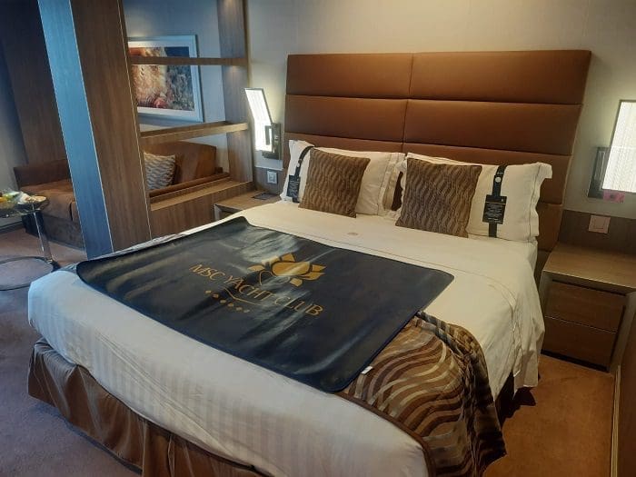 Cabine Deluxe do MSC Yatch Club