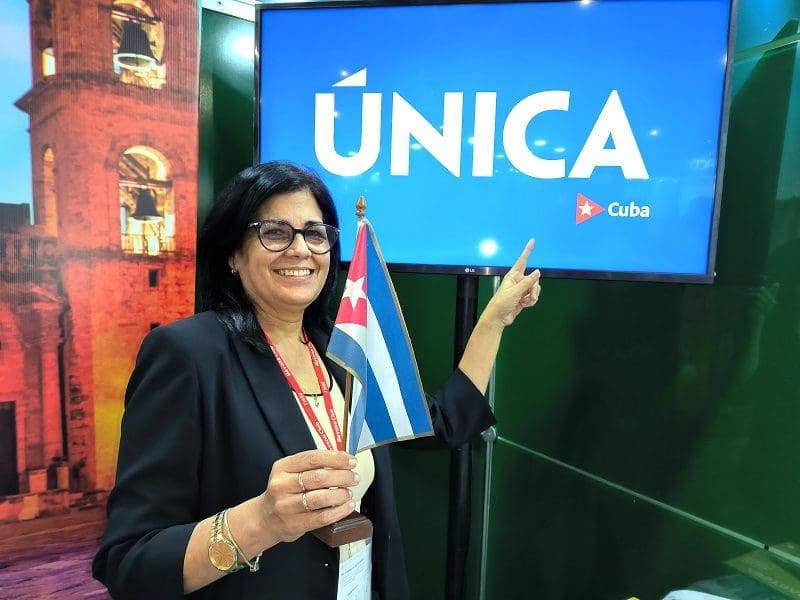 Maria del Carmen Orellana, vice-ministra do turismo de Cuba, na WTM Latin America (Foto May de Aquino) WTM Latin America