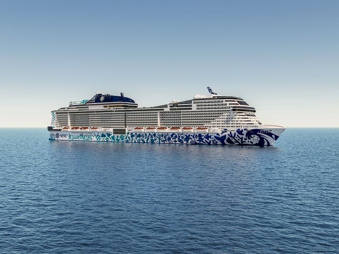 MSC Euribia fará 1ª viagem do mundo com zero emissões líquidas