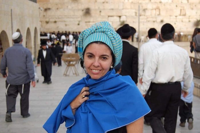 A jornalista também visitou o Muro das Lamentações, em Israel