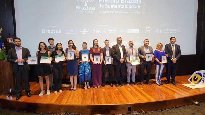 Prêmio Braztoa de Sustentabilidade 2023/24: foto dos vencedores do Prêmio Braztoa de Sustentabilidade 2022-23