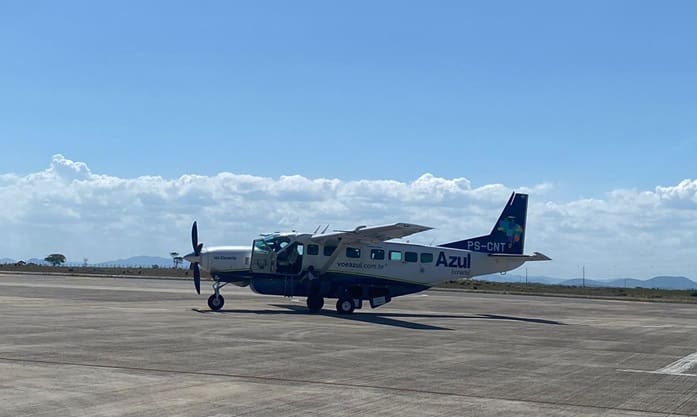 azul_inaugura_voos_entre_linhares_es_e_belo_horizonte_mg_Cessna Grand Caravan - BH_Linhares (2) Azul inaugura voos entre Linhares (ES) e Belo Horizonte (MG): foto de uma aeronave modelo Cessna Grand Caravan