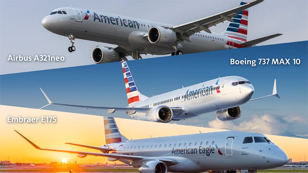 American Airlines encomenda aeronaves da Airbus, Boeing e Embraer