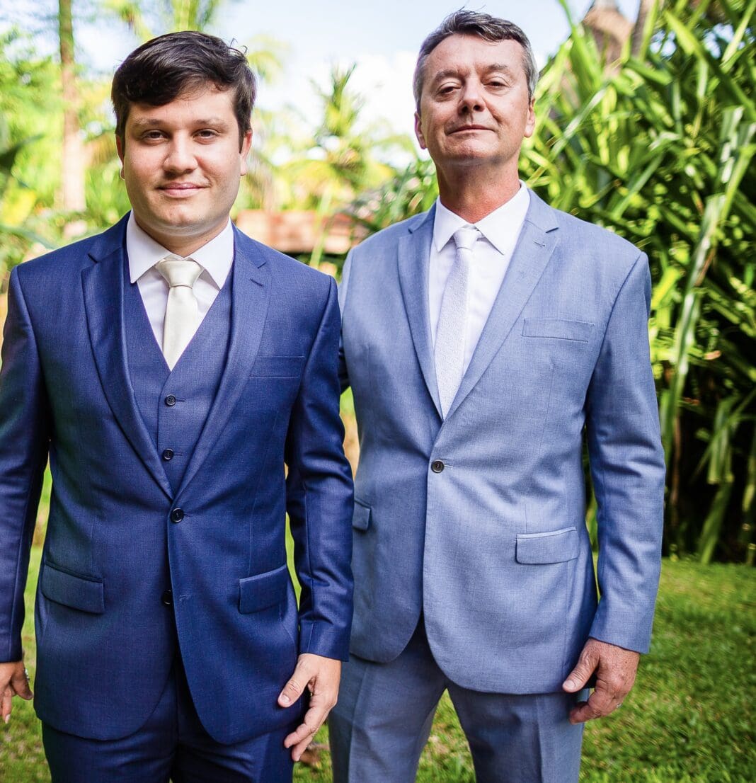 Márcio e Pietro Coelho (Grupo Ritz), que assume vice-presidência do Alagoas Luxury, Convention Bureau focado no turismo de luxo (Foto: DIvulgação)