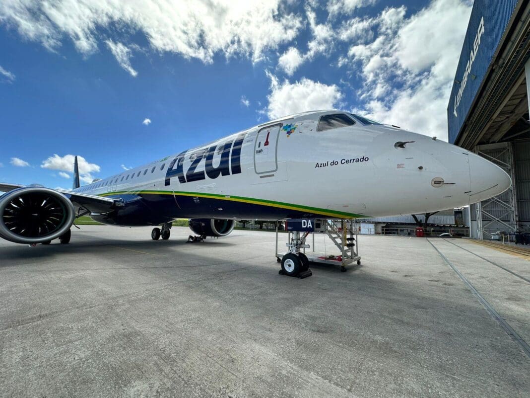 Novas aeronaves Embraer 195-E2 da Azul (1) Novas aeronaves Embraer 195-E2 da Azul - Foto: divulgação