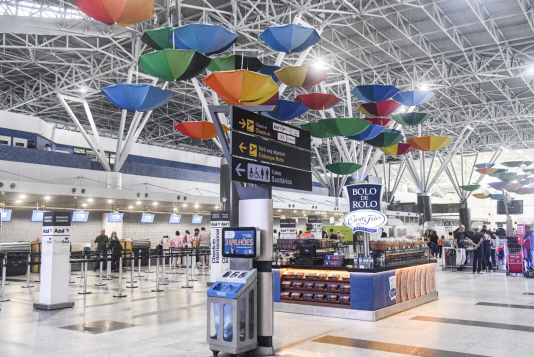 No Brasil, os aeroportos administrados pela Aena registraram mais de 43,3 milhões de embarques e desembarques, alta de 5,6%, com 480 mil pousos e decolagens - Foto: divulgação Aena