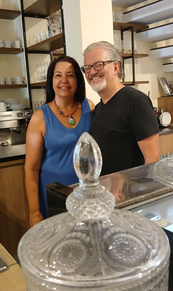 Jurema e Maurício Cafeteria Duport em Santos