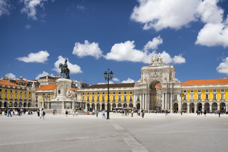 Holidays in Portugal - Praca do Comercio in Lisbon Embratur Lisboa
