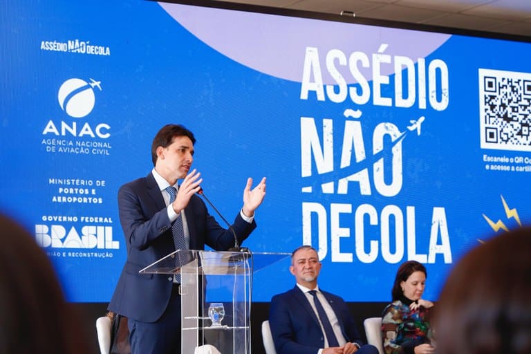 Ministério de Portos e Aeroportos lança Guia de Combate ao Assédio na Aviação - Foto: Aescom- MPor Ministério de Portos e Aeroportos lança Guia de Combate ao Assédio na Aviação - Foto: Aescom- MPor