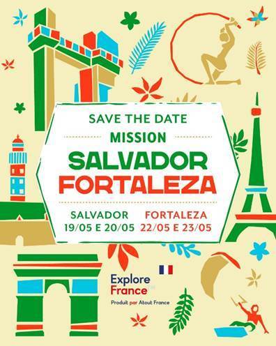 De 19 a 23 de maio de 2025, a Atout France convida os profissionais do setor do turismo para a primeira edição da “Mission Salvador – Fortaleza”, uma jornada estratégica rumo a um dos mercados mais dinâmicos da América Latina - Foto: divulgação De 19 a 23 de maio de 2025, a Atout France convida os profissionais do setor do turismo para a primeira edição da “Mission Salvador – Fortaleza”, uma jornada estratégica rumo a um dos mercados mais dinâmicos da América Latina - Foto: divulgação