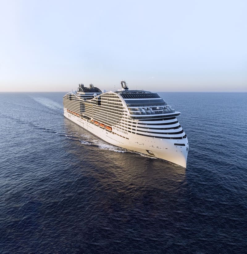 MSC World Europa MSC World Europa, o primeiro navio da classe World da MSC Cruzeiros - Crédito: divulgação