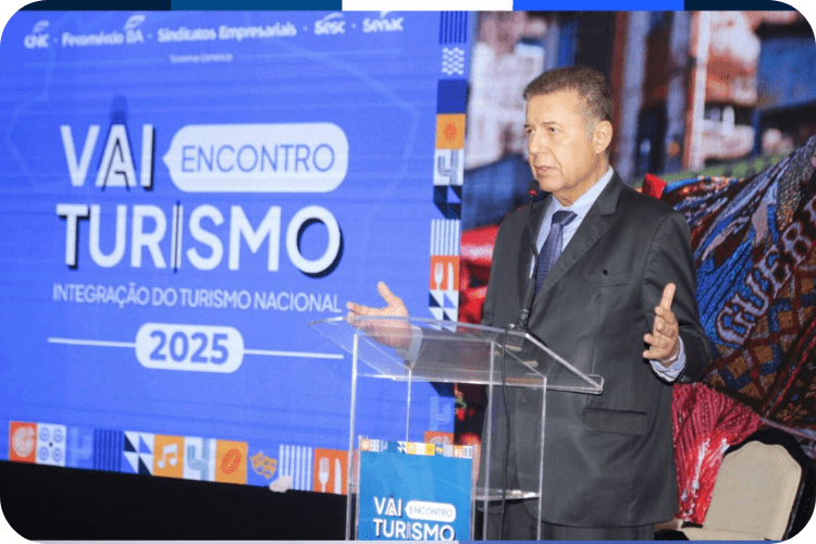 Alexandre Sampaio, diretor da CNC responsável pelo Cetur, durante o encontro do projeto Vai Turismo em Salvador Alexandre Sampaio, diretor da CNC responsável pelo Cetur, durante o encontro do projeto Vai Turismo em Salvador