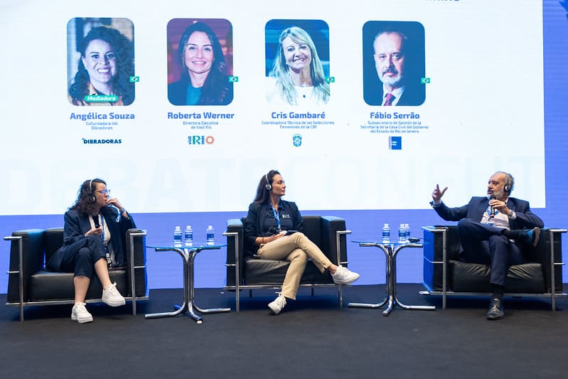 Roberta Werner, diretora-executiva do Visit Rio, participa de painel na CONFUT Sudamérica. Foto: Divulgação Confut Sudamerica - Foto: divulgação