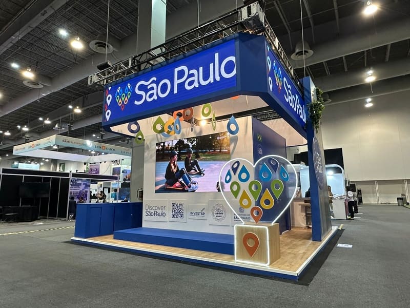 Estande da Cidade de São Paulo promove a capital e seus atrativos turísticos - Foto: divulgação Discover/Descubra São Paulo - Festuris