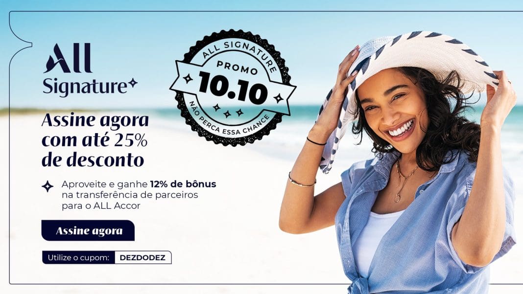 Accor ALL Signature oferece descontos exclusivos e bônus de pontos para viajantes frequentes - Crédito: divulgação