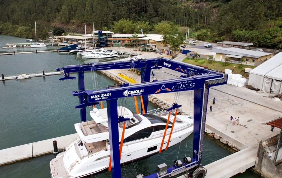 Vista aérea da nova marina Marinas do Atlântico, em Angra dos Reis, inaugurada com estrutura de padrão internacional. Crédito: Divulgação