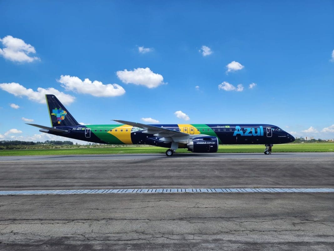 Embraer 195-E2 da Azul Embraer 195-E2 da Azul - Crédito: divulgação