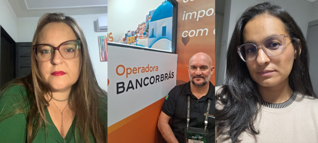 Ana Paula Neckel, Leandro Rebinski e Laila Penha, novos executivos de vendas das Operadora Bancorbrás - Crédito: divulgação