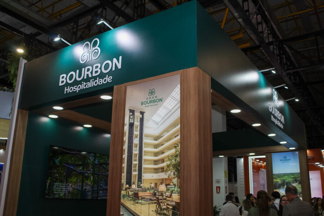 Estande da Bourbon Hospitalidade na WTM Latin America, realizada no Expo Center Norte, em São Paulo. Crédito: Felipe Maresca / DT Estande da Bourbon Hospitalidade na WTM Latin America, realizada no Expo Center Norte, em São Paulo. Crédito: Felipe Maresca / DT
