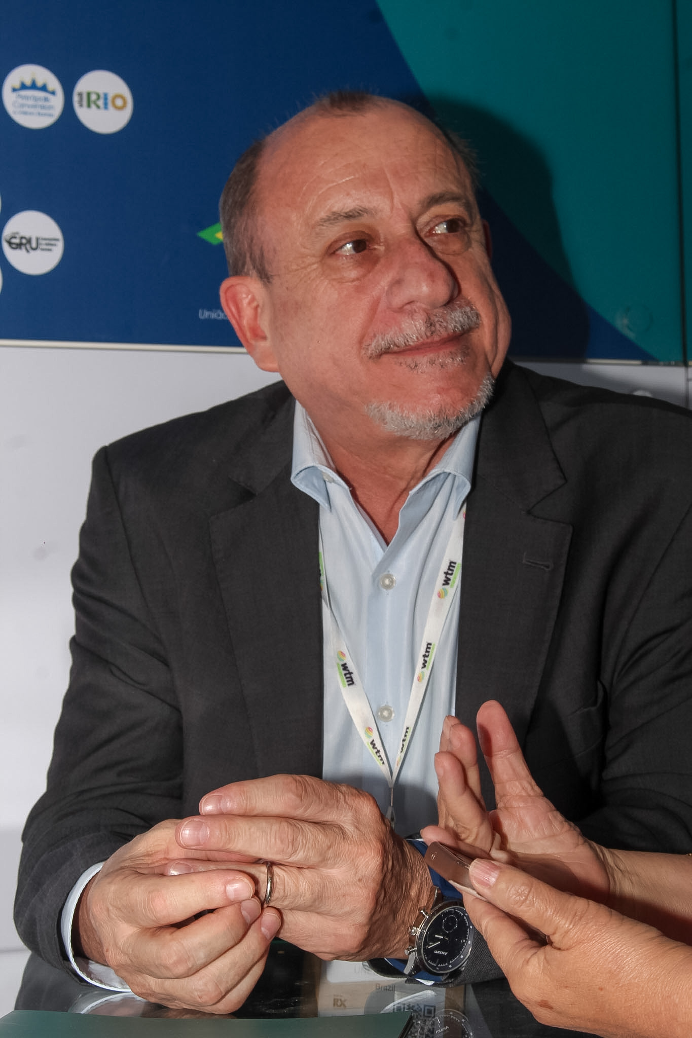 Toni Sando, presidente executivo do Visite São Paulo Convention & Visitors Bureau, concede entrevista exclusiva ao Diário do Turismo durante a WTM Latin America 2026. - Crédito: Felipe Maresca / DT