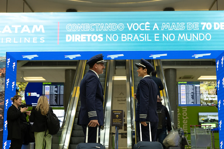 A LATAM está presente no Aeroporto de Congonhas desde 1795. Créditos: Divulgação LATAM.