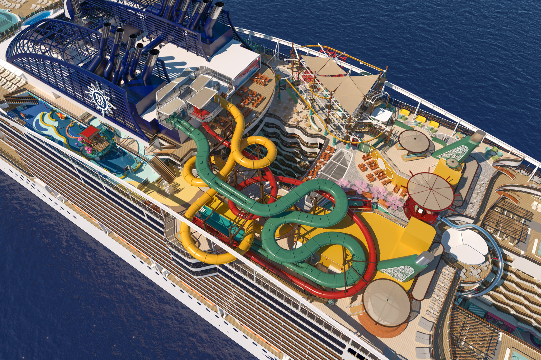 Distrito AquaDeck, MSC World Asia - Crédito: divulgação