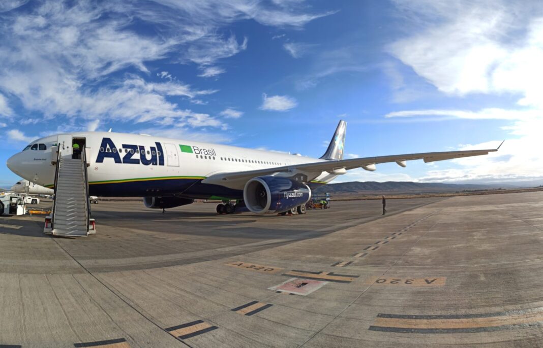 Airbus A330-200 da Azul Azul recebe a primeira de 5 aeronaves Airbus A330 - Crédito: divulgação AZUL