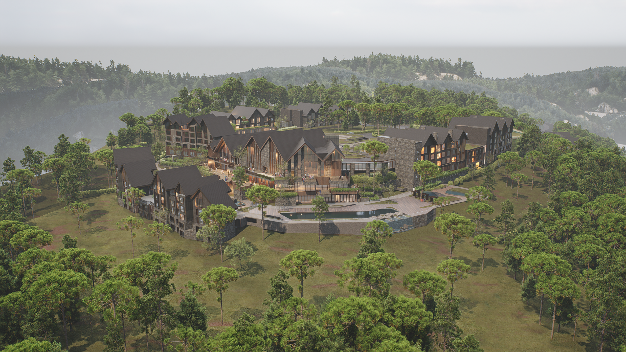 Fachada (Projeto Club Med Gramado) - Crédito: divulgação
