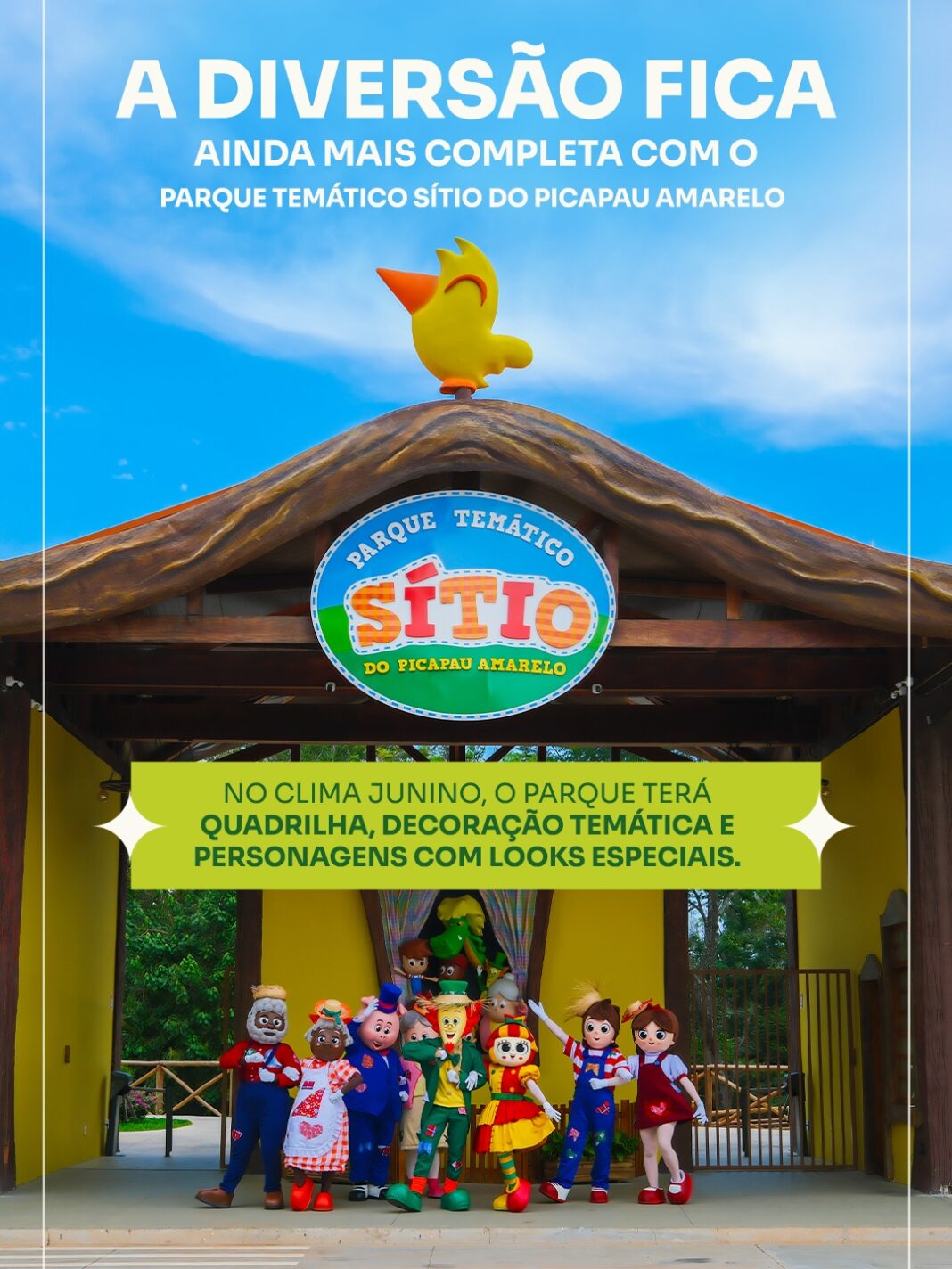Parque Temático Sítio do Picapau Amarelo celebra São João com decoração temática e quadrilha - Crédito: divulgação Parque Temático Sítio do Picapau Amarelo celebra São João com decoração temática e quadrilha - Crédito: divulgação
